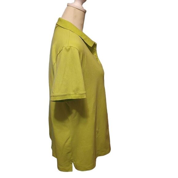 Lands End Lime Green Short Sleeve Women's Polo Size Medium - Picture 3 of 5